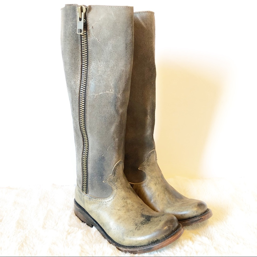 Freebird Brusl Taupe Tall Leather Boots Sz 6